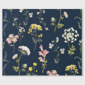 Waterverf floreel patroon, delicate bloemhand dd cadeaupapier (Vlak)