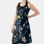 Waterverf floreel patroon, delicate bloemhand dd schort (Insitu)