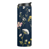 Waterverf floreel patroon, delicate bloemhand dd thermosbeker (Gedraaid links)