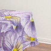 Waterverf floreel patroon met violette pansies tafelkleed (Voorbeeld)