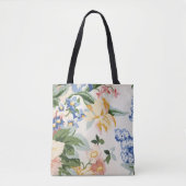waterverf floreel patroon tote bag (Voorkant)