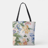 waterverf floreel patroon tote bag (Achterkant)