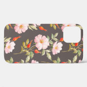 Waterverf floreel patroon van het roos van de hond Case-Mate iPhone case (Achterkant (horizontaal))