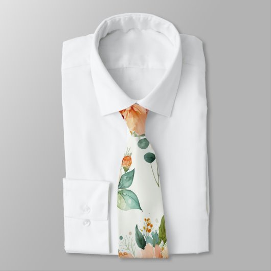 Waterverf floreel Stropdas (Gebonden)