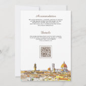 Waterverf Florence Italië Alles in één bruiloft Kaart (Achterkant)