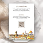 Waterverf Florence Italië Alles in één bruiloft Kaart