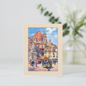 Waterverf Florence Piazza San Lorenzo Briefkaart (Staand voorkant)