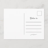 Waterverf florengroen ferneblad uitnodiging briefkaart (Achterkant)