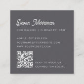 Waterverf Florenz | Pet Care Vierkante Visitekaartje (Achterkant)