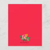 Waterverf florerende begroting Floral Birthday nod (Achterkant)