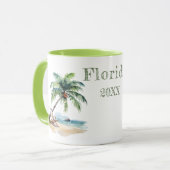 Waterverf Florida Beach Trip Mok (Voorkant links)