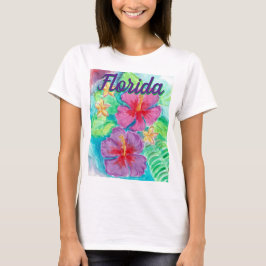 Waterverf Florida Hibiscus T-shirt