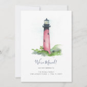 Waterverf Florida Lighthouse Change of Address Feestdagenkaart (Voorkant)