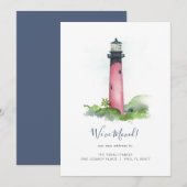 Waterverf Florida Lighthouse Change of Address Feestdagenkaart (Voorkant / Achterkant)