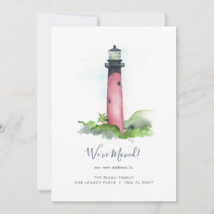 Waterverf Florida Lighthouse Change of Address Ho Feestdagenkaart