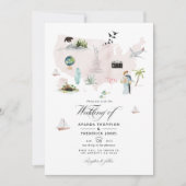 Waterverf Florida USA Destination Wedding Photo Kaart (Voorkant)