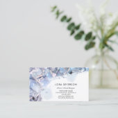 Waterverf Florist Blue Hydrangea Flowers Visitekaartje (Staand voorkant)