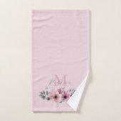 waterverf flormonogram bad handdoek (Handdoek)