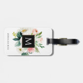 waterverf flormonogram op maat bagagelabel (Achterkant horizontaal)