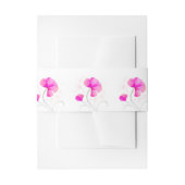 Waterverf florroze bruinband uitnodigingen wikkel (Voorkant Voorbeeld)