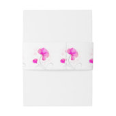 Waterverf florroze bruinband uitnodigingen wikkel (Achterkant Voorbeeld)