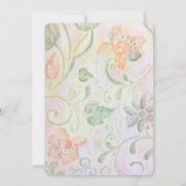 waterverf florwal Wedding Vow Renewal Kaart (Achterkant)