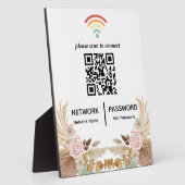 Waterverf Flower Baby shower WiFi Network QR-code Fotoplaat (Zijkant)