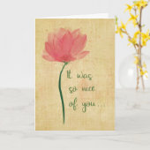 Waterverf Flower bedankt dat je zo mooi bent Kaart (Gele Bloem)