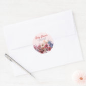  Waterverf Flower Bouquet Baby shower Ronde Sticker (Envelop)