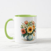 Waterverf Flower Bouquet Mok (Links)