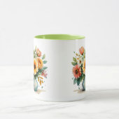 Waterverf Flower Bouquet Mok (Midden)