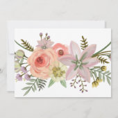 Waterverf Flower Bouquet | Uitnodiging tot weddens (Achterkant)