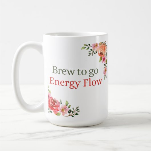 Waterverf Flower Brew to Go Energy Flow Koffiemok (Links)