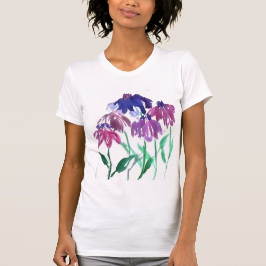 waterverf flower burgundy bouquet t-shirt (Voorkant)