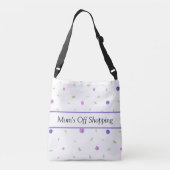 Waterverf Flower Canvas tas | Aangepaste naam (Achterkant)