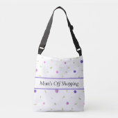 Waterverf Flower Canvas tas | Aangepaste naam (Voorkant)