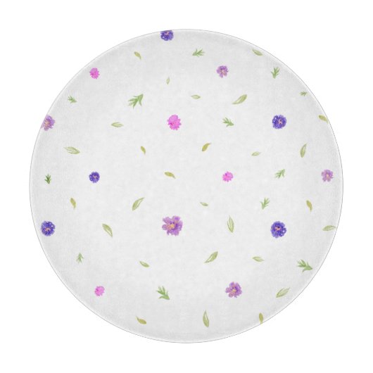 Waterverf Flower Chopping Board - cadeau voor mama Snijplank (Voorkant)