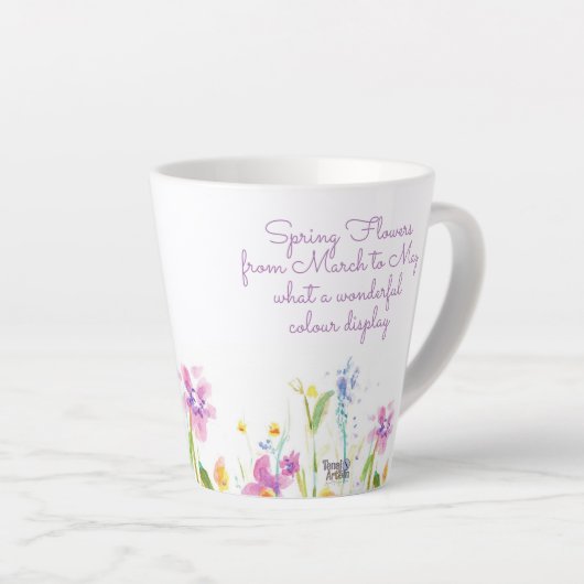 Waterverf Flower Coffee tea China Mok Cup (Rechterhoek)