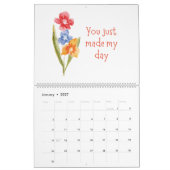 Waterverf Flower Compliment Quotes Kalender (Jan 2027)