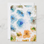 Waterverf Flower Elegant Fall Bruiloft Kaart (Achterkant)