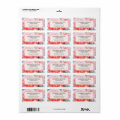 Waterverf Flower Elegant Retouradres Etiket (Full Sheet)