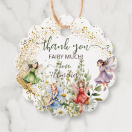 Waterverf Flower Fairies Glitter Script Bedankt Bedankjes Labels