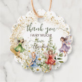 Waterverf Flower Fairies Glitter Script Bedankt Bedankjes Labels (Voorkant)