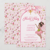 Waterverf Flower Fairy Baby shower Kaart (Voorkant / Achterkant)