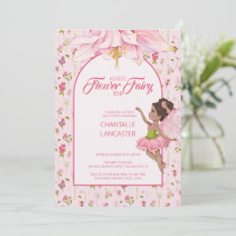 Waterverf Flower Fairy Baby shower Kaart