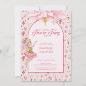 Waterverf Flower Fairy Baby shower Kaart (Voorkant)