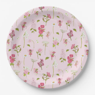 Waterverf Flower Fairy Papieren Bordje