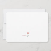 Waterverf Flower Garden Baby shower Kaart (Achterkant)