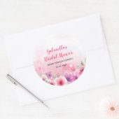 Waterverf Flower Garden Speciale gelegenheid Ronde Sticker (Envelop)
