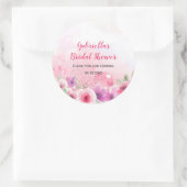 Waterverf Flower Garden Speciale gelegenheid Ronde Sticker (Tas)